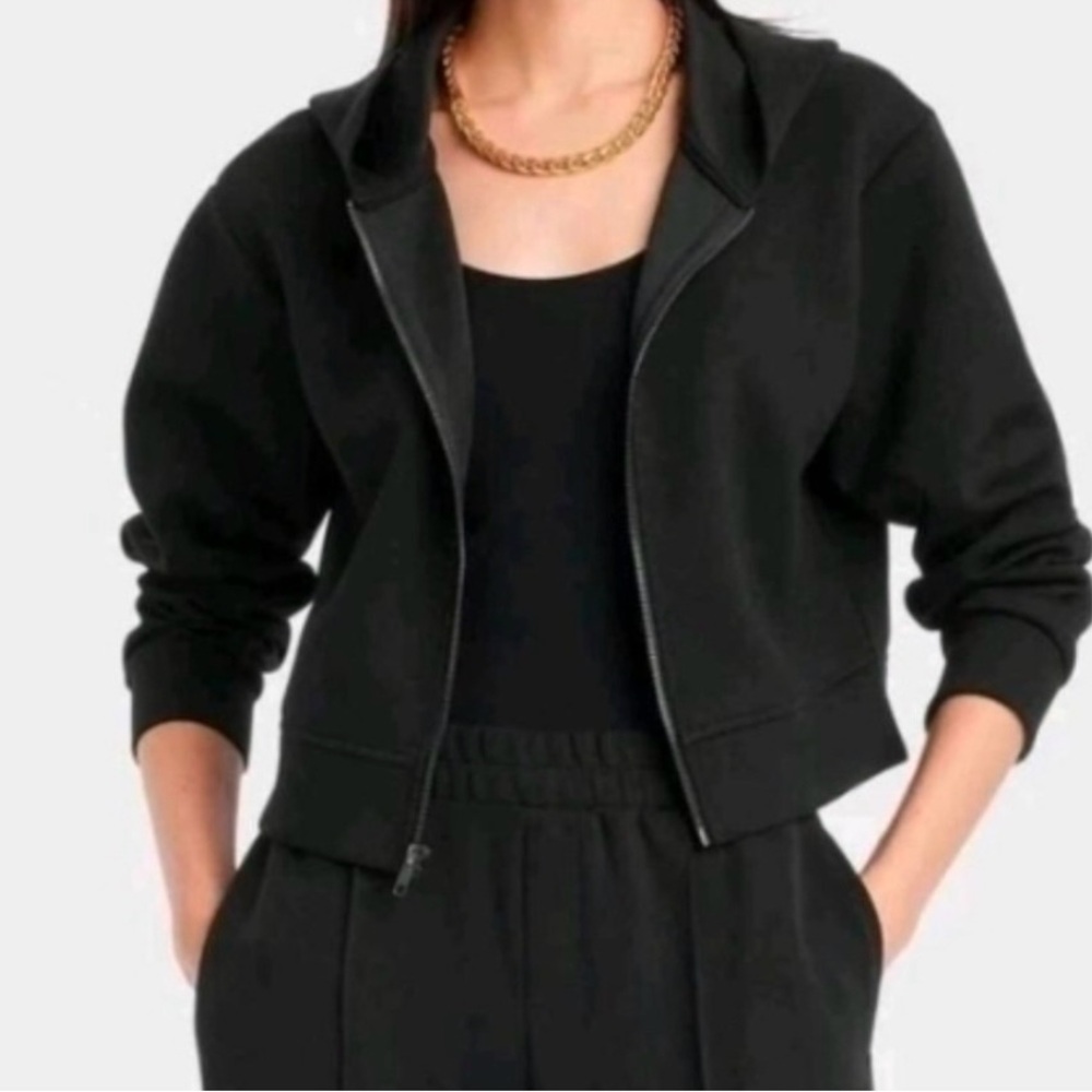 Black Zip-Up Jacket A New Day Large